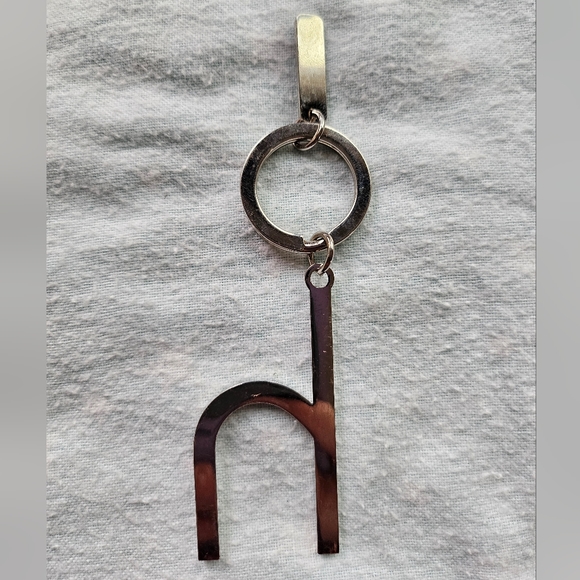 Bombay Duck Pave "h" Initial Bling Keychain, Clear Rhinestones, Silver, NWOT - Picture 4 of 7